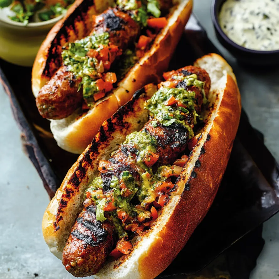 Two hot dogs with toppings on a bun.