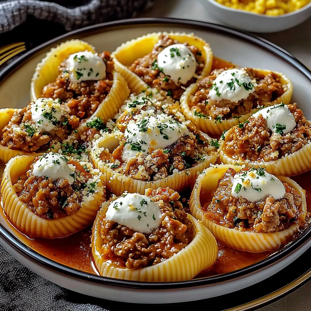 Beef Stuffed Shells Delight