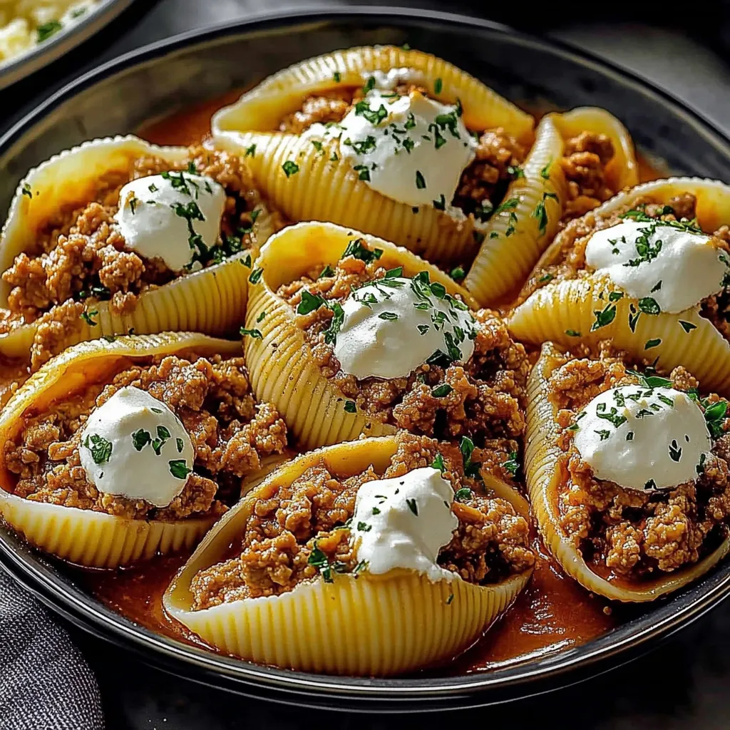 A bowl piled high with creamy white-sauced pasta.