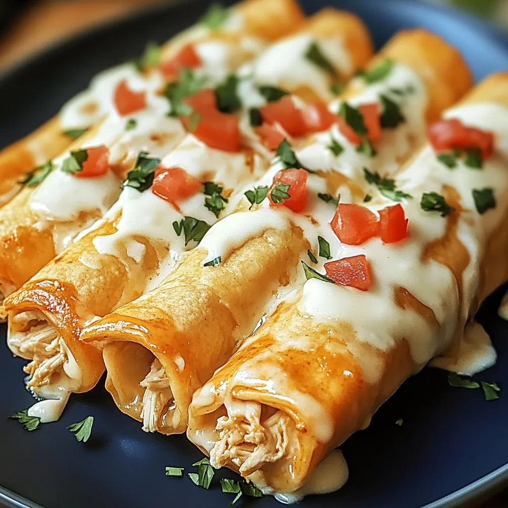 Baked Chicken Cheese Taquitos
