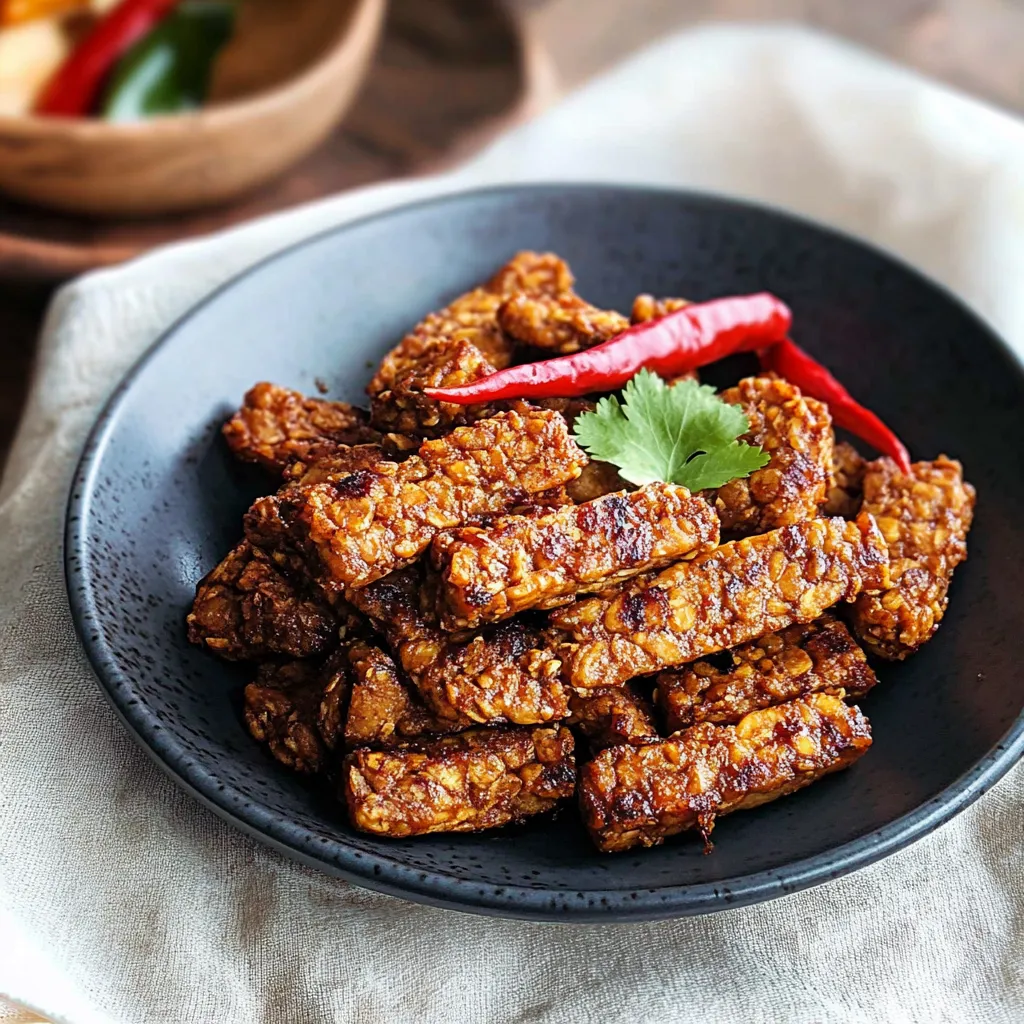 A plate of food with a pepper on top.