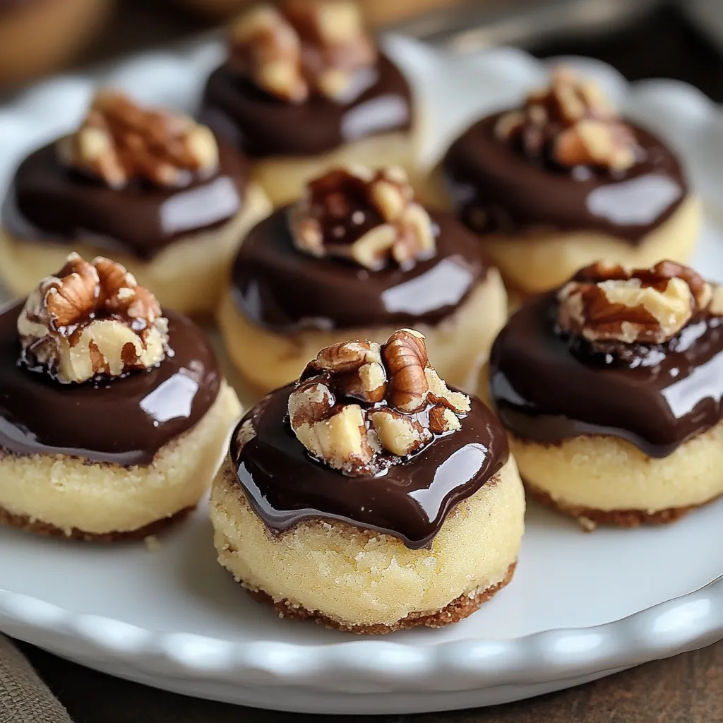 A plate of chocolate covered walnut cake.