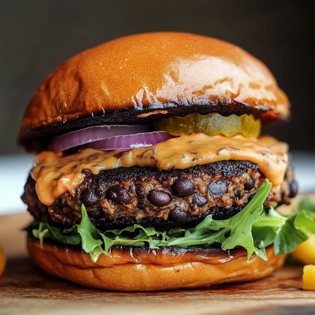 A burger with lettuce, tomato, and onion.