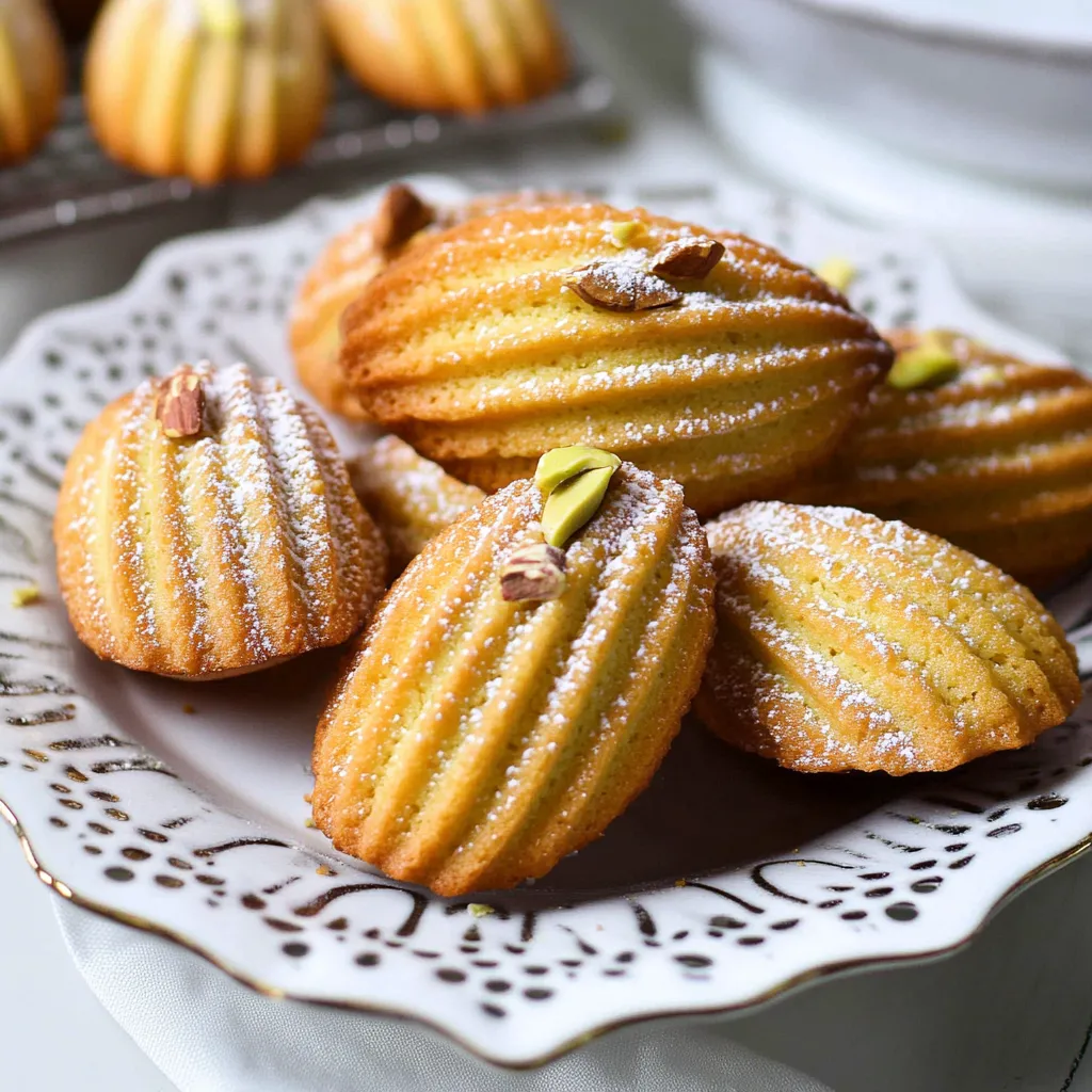 A plate of cookies with powdered sugar on top.