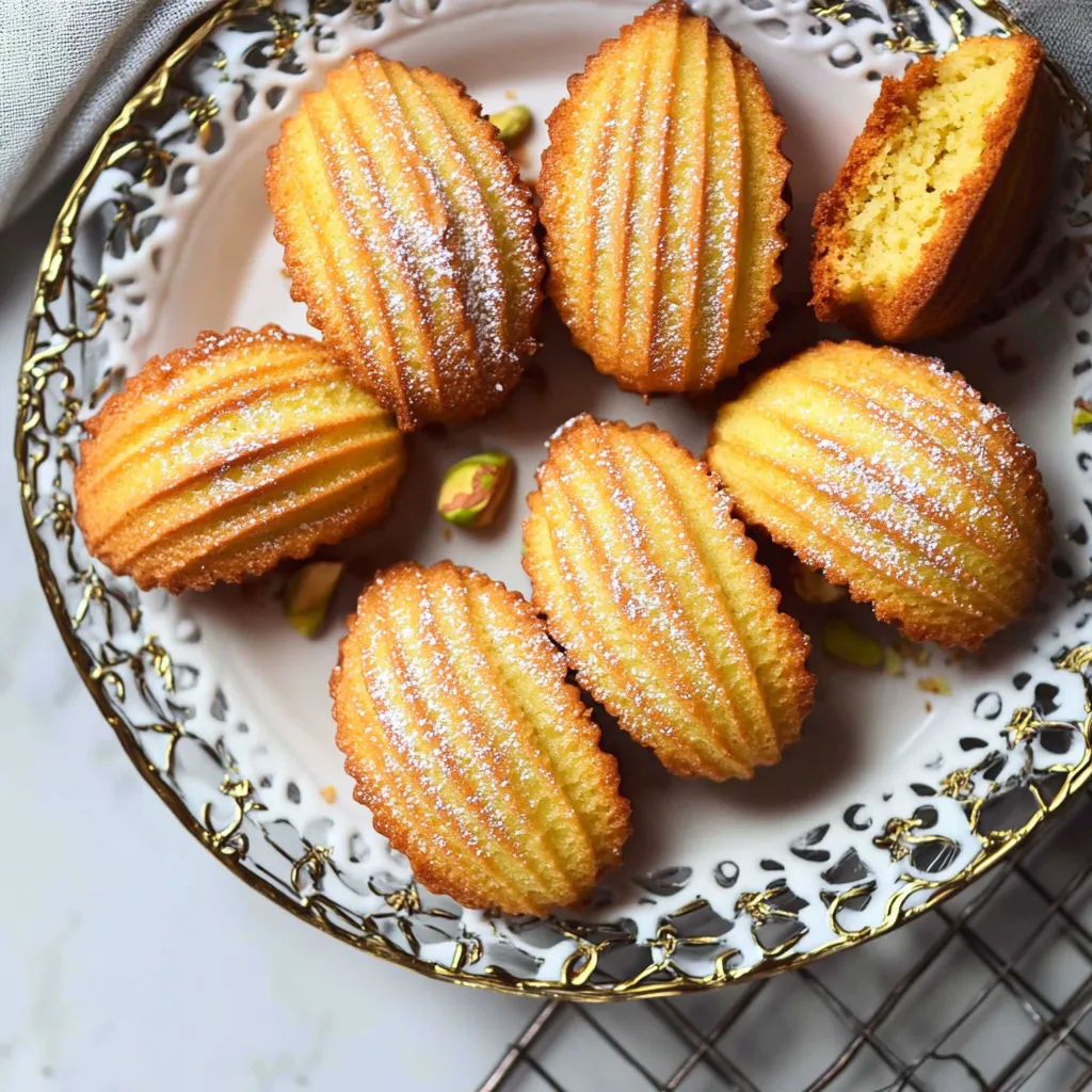 A plate of pastries with powdered sugar.