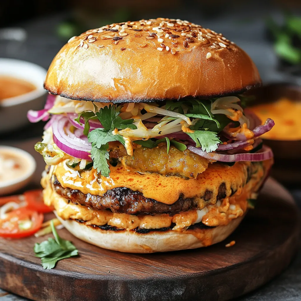 A large hamburger with lettuce, tomato, and cheese.