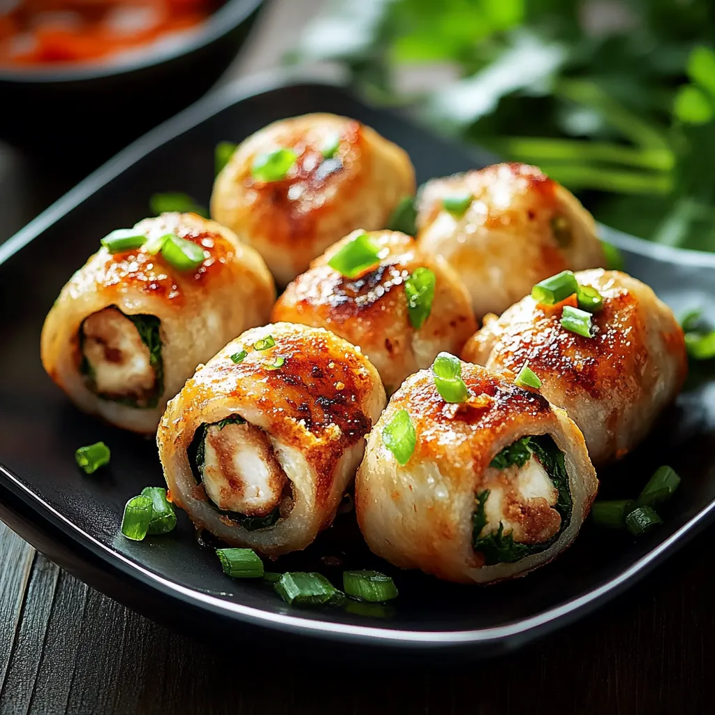 A plate of food with a green garnish.