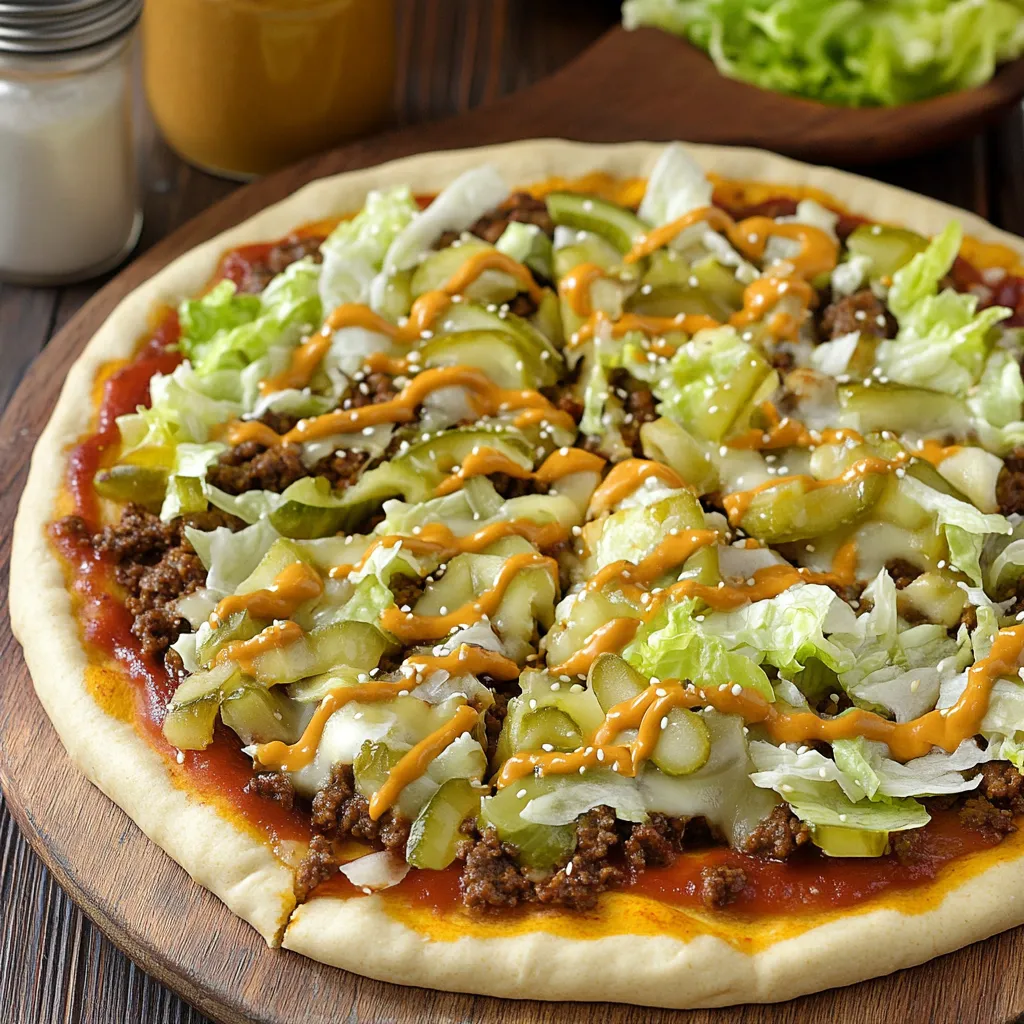 A pizza with lettuce and cheese on top.