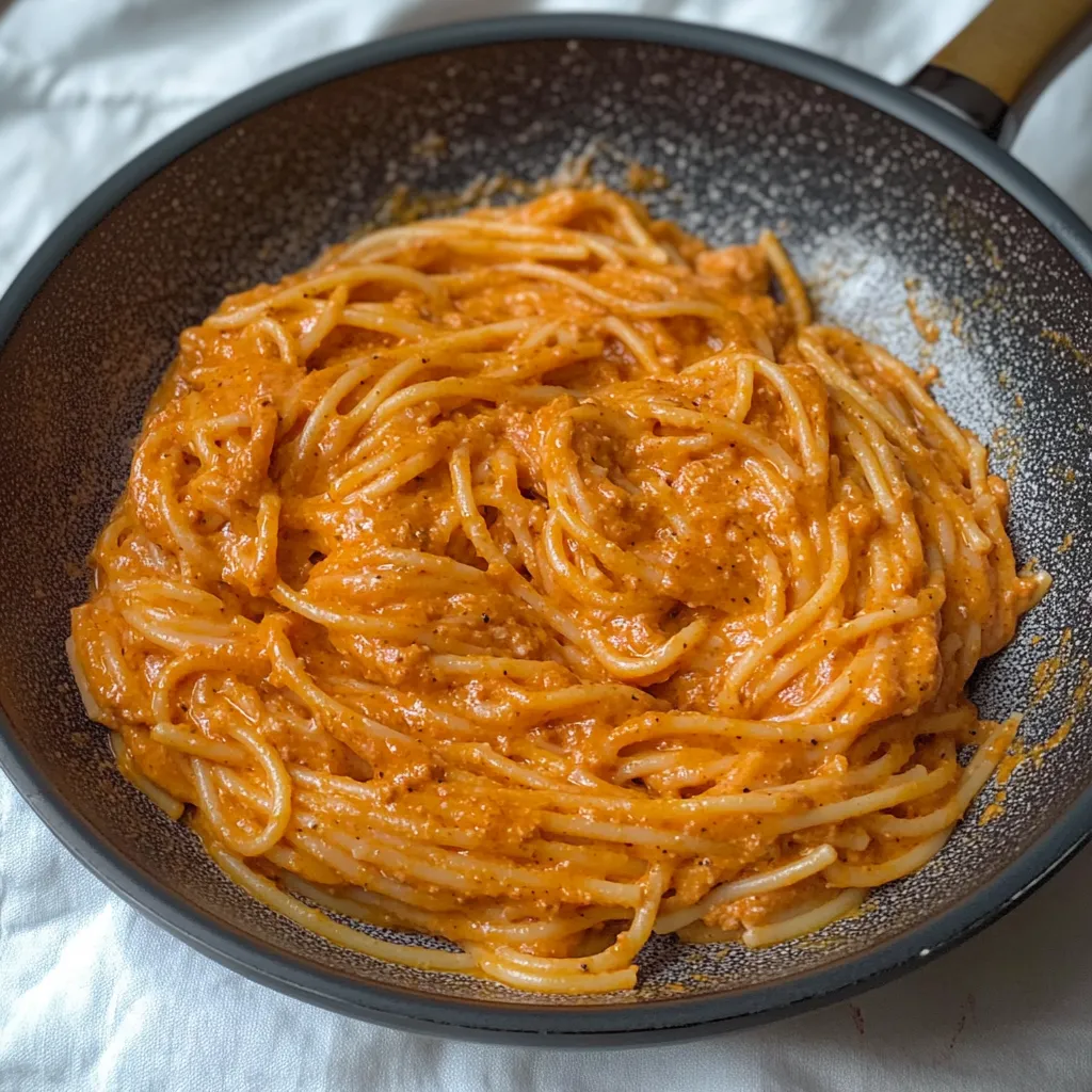 A bowl of spaghetti with red sauce.