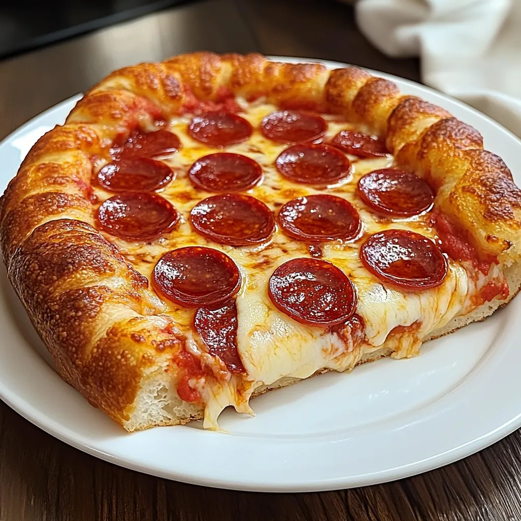 A slice of pepperoni pizza on a white plate.
