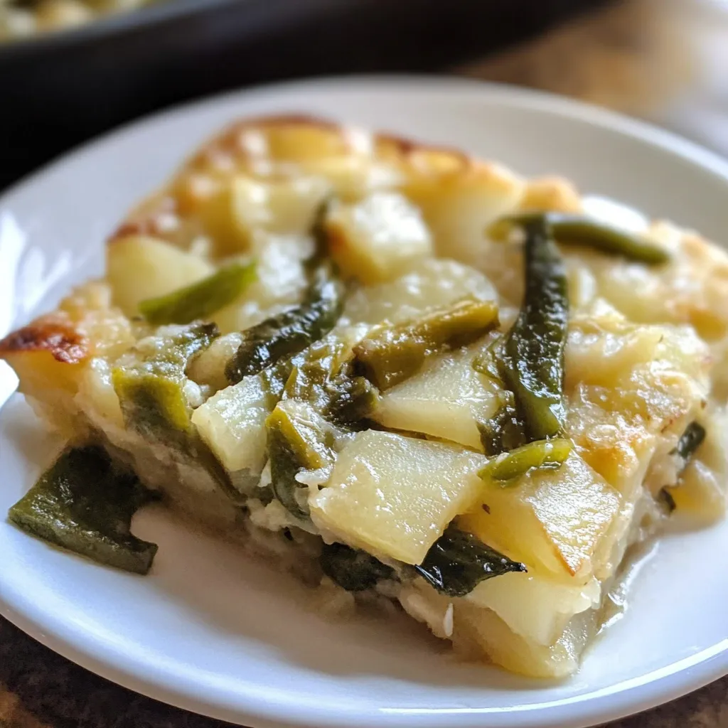 A slice of pizza with green vegetables on a white plate.