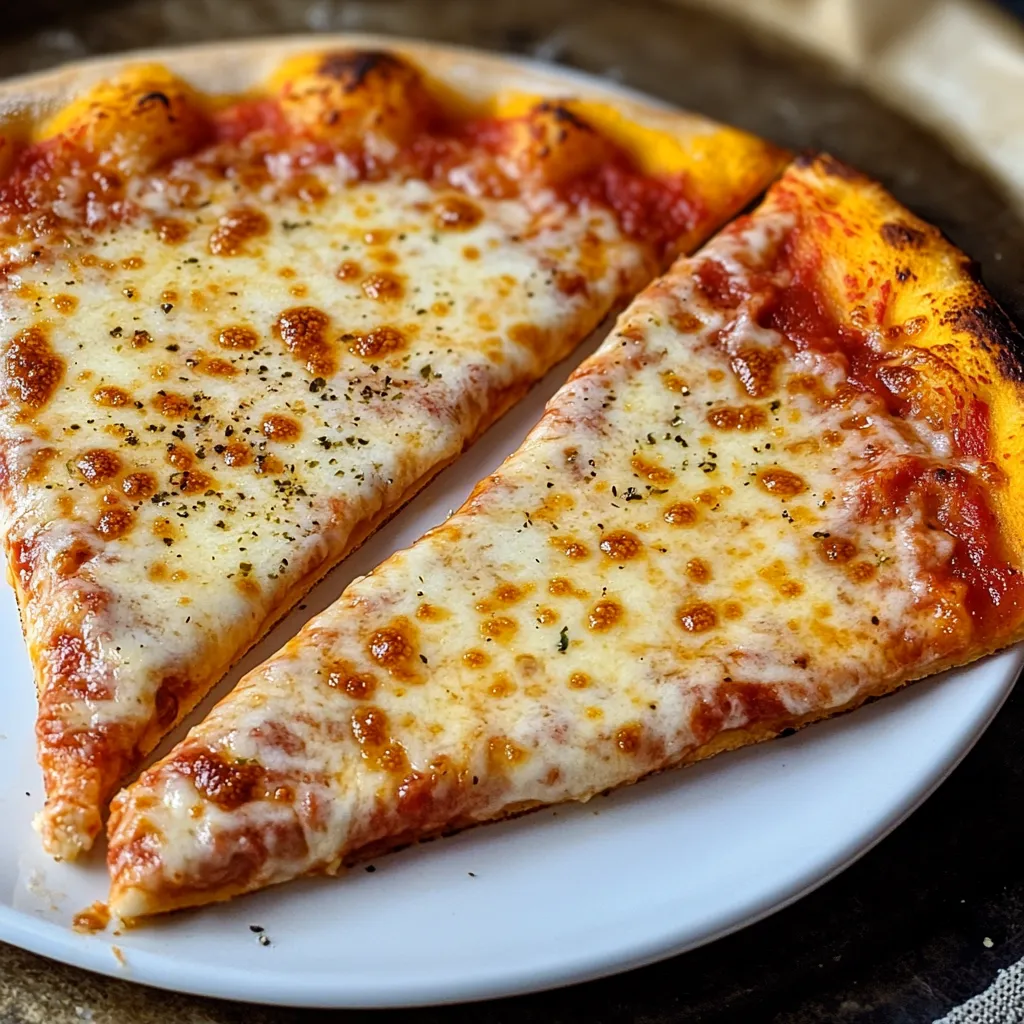 A slice of pizza on a white plate.