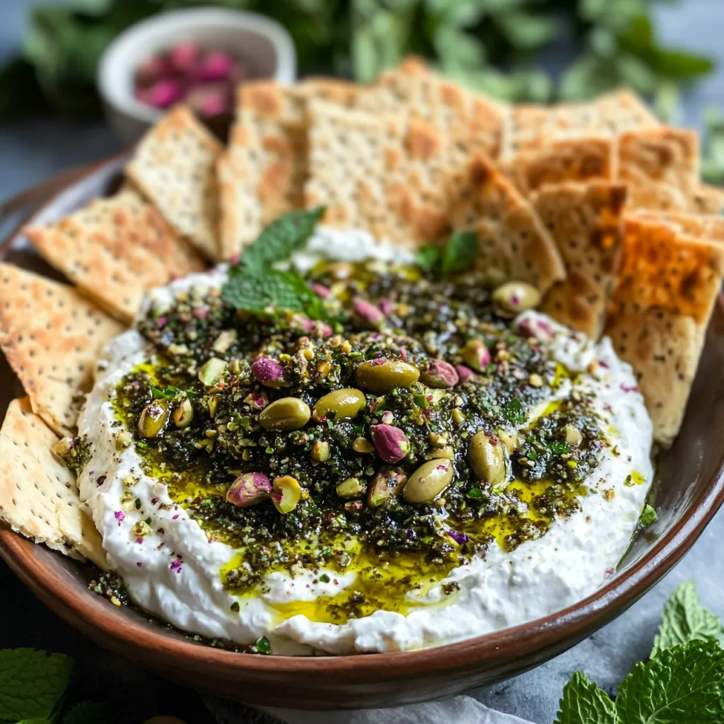 A bowl of hummus with pita chips.