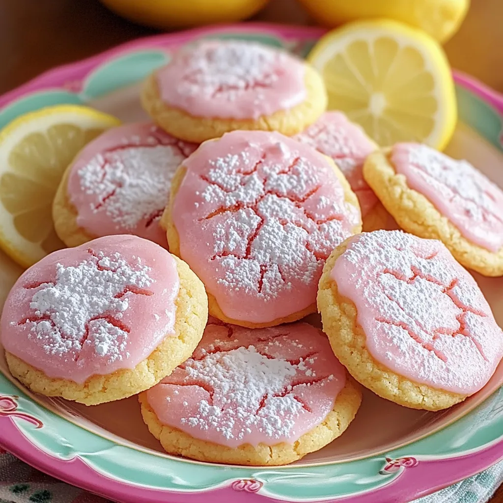 A plate of cookies with lemon wedges on top.