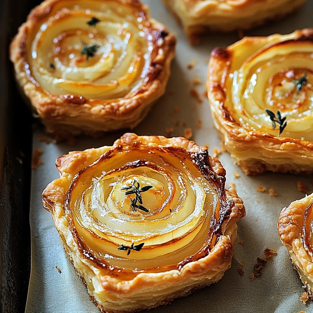 A tray of pastries with a bee on them.