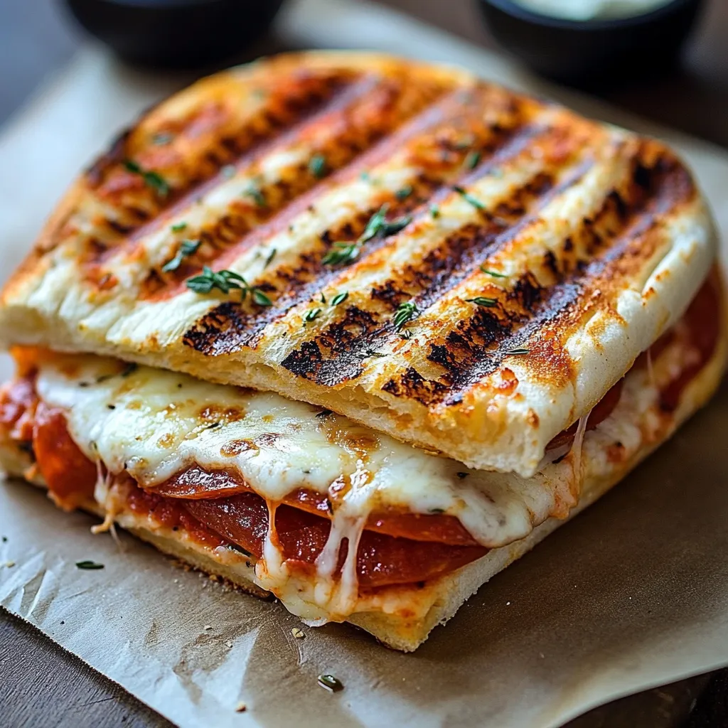 A sandwich with cheese and tomato on a piece of paper.