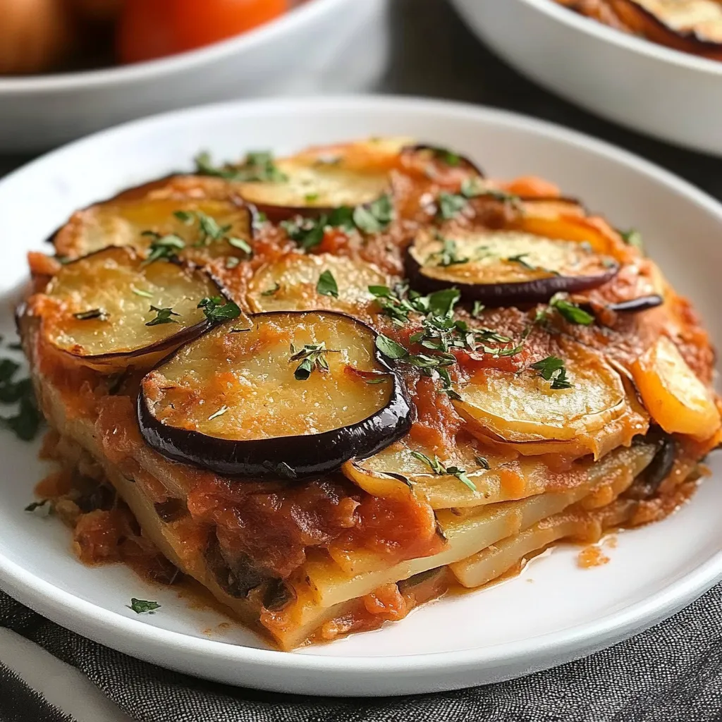 A plate of food with a slice of zucchini.