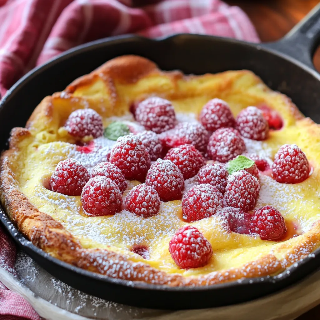 A close up of a raspberry dessert with powdered sugar.