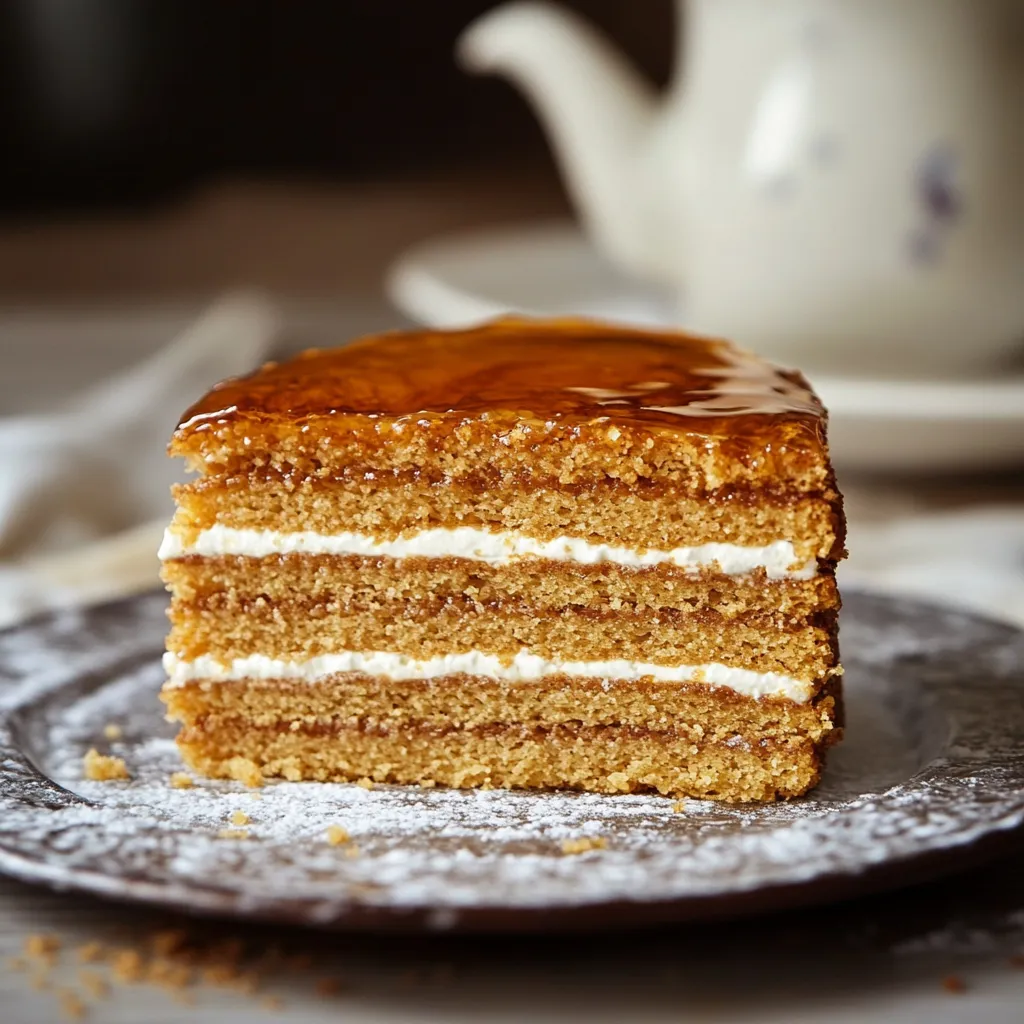 A slice of cake on a plate.