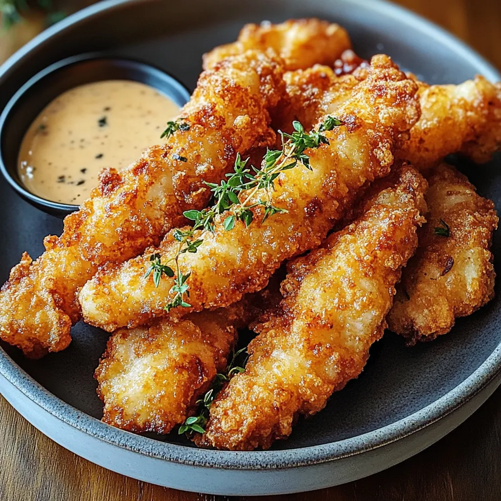 A plate of fried food with a dipping sauce.