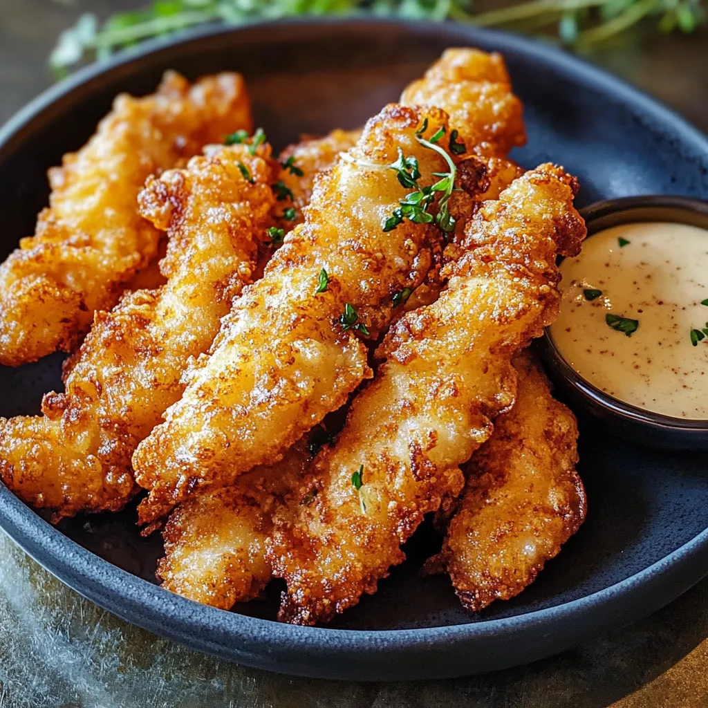 A bowl of fried food with a dipping sauce.