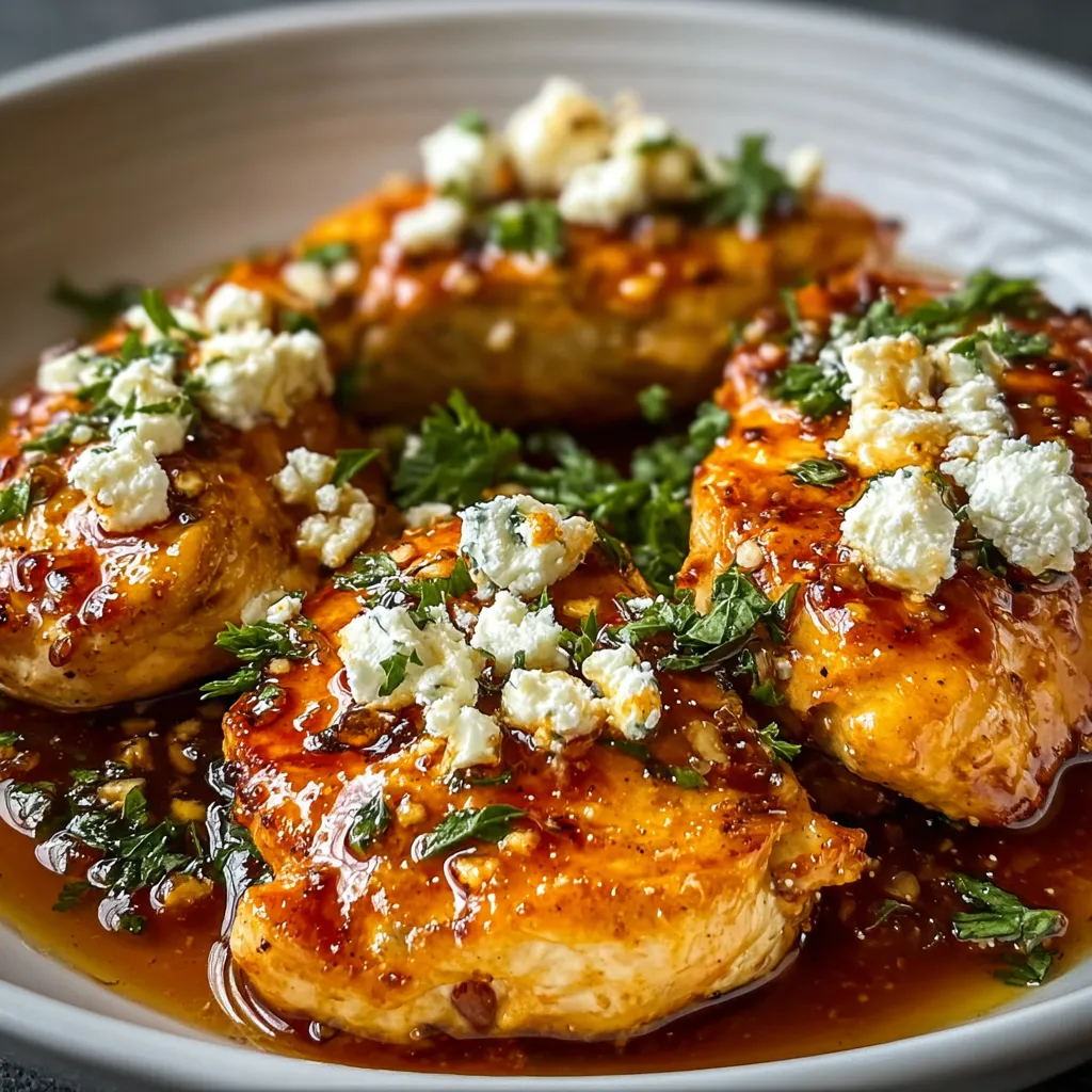 Chicken with cheese and sauce.