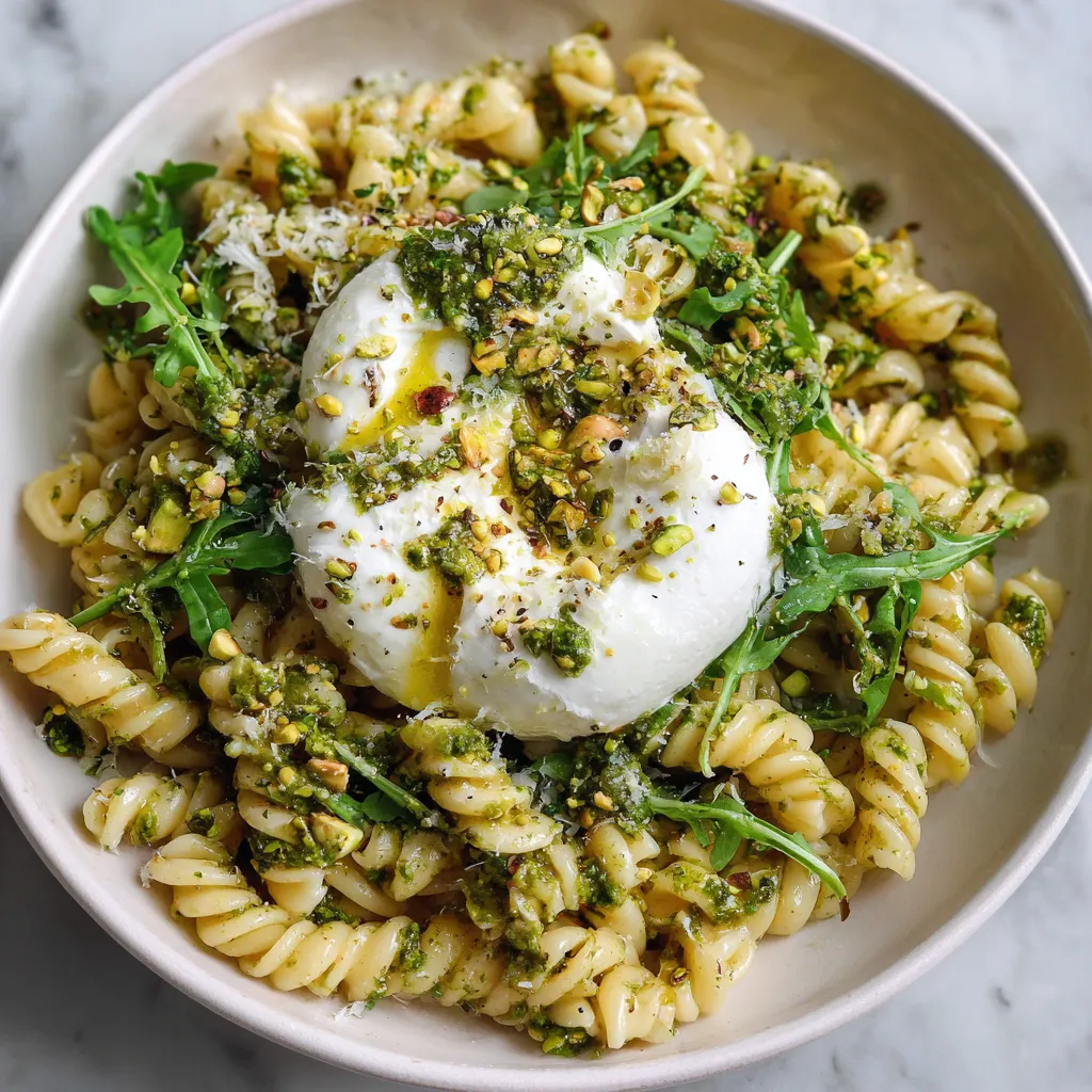 A bowl of pasta with a fried egg on top.