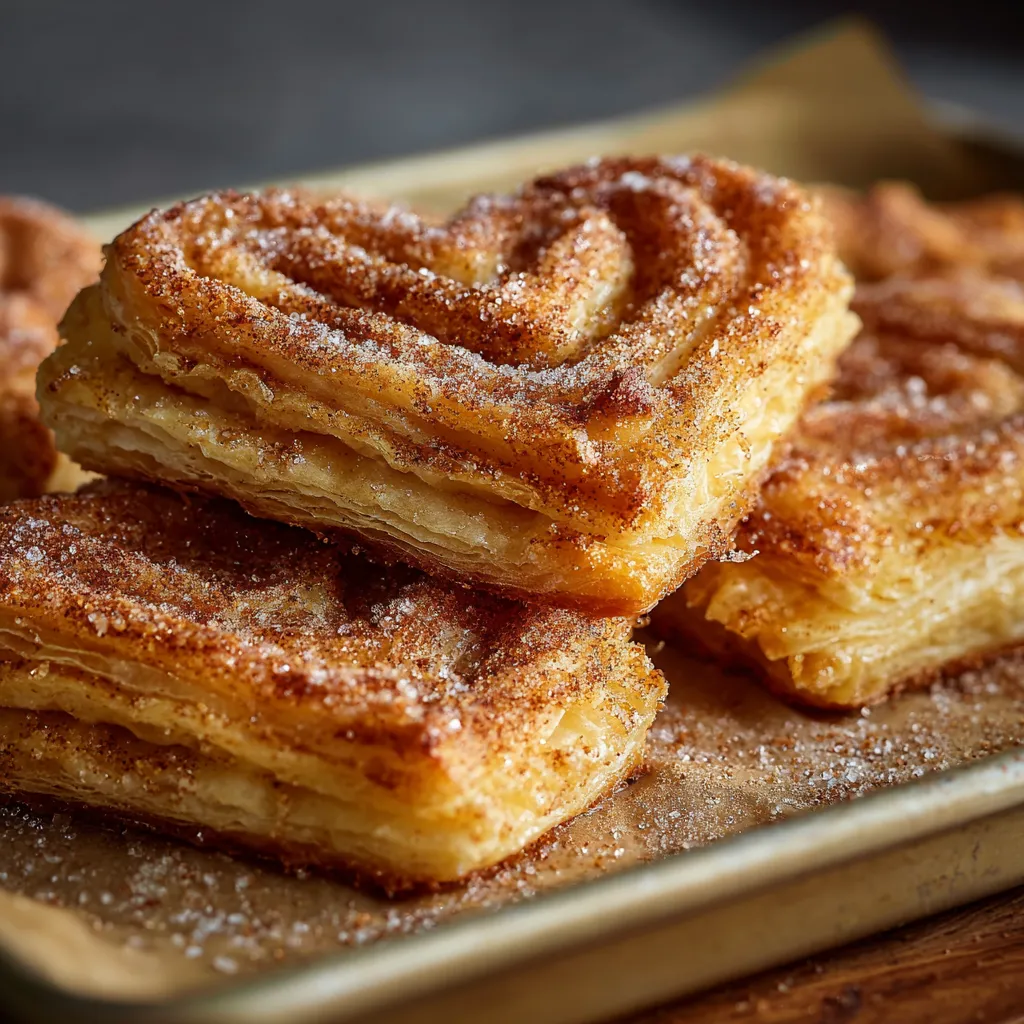 A tray of pastries with sugar on top.