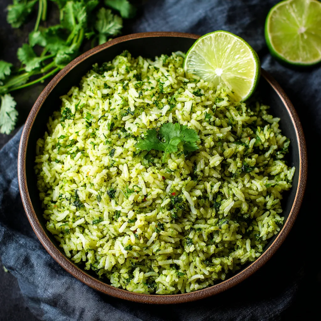 A bowl of rice with lime slices on top.