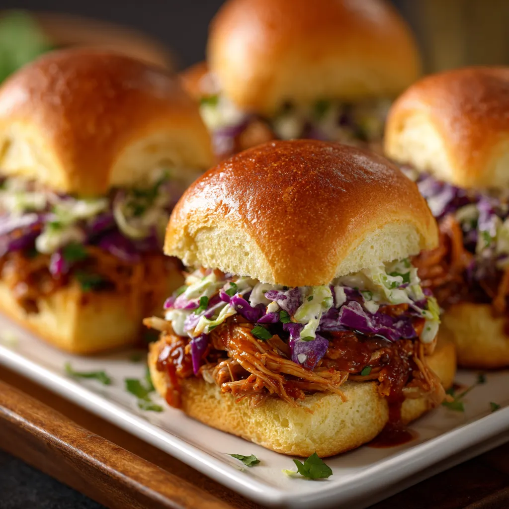 A plate of sandwiches with coleslaw.