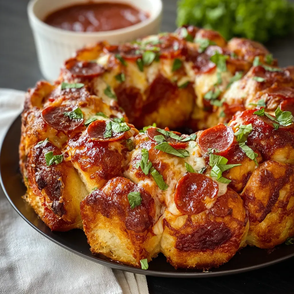 A plate of pizza with sauce.