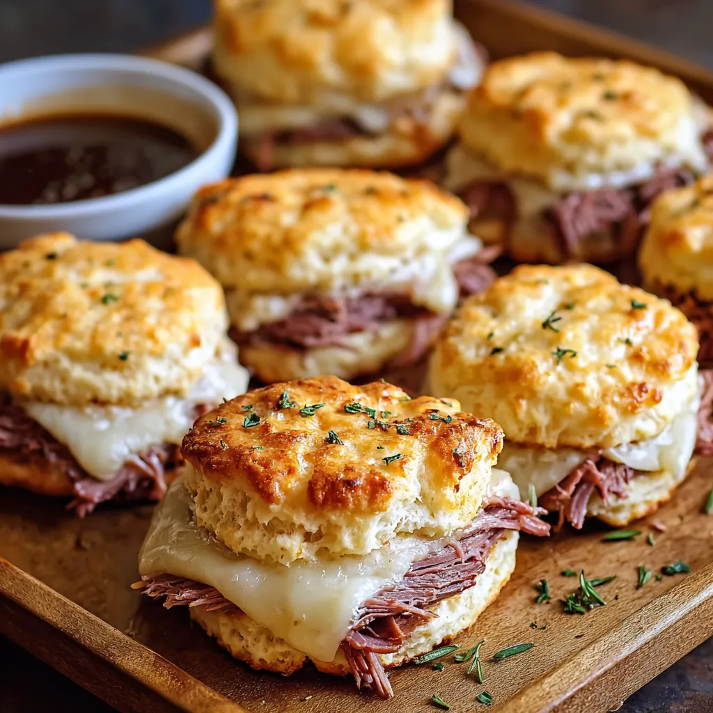 A plate of meat and cheese sandwiches.