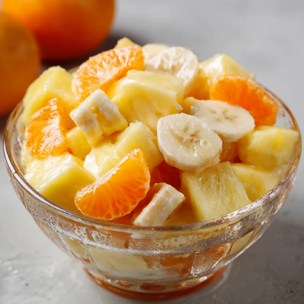 A bowl of fruit with bananas and oranges.