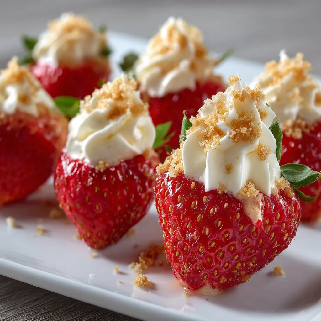 A plate of strawberries with whipped cream.