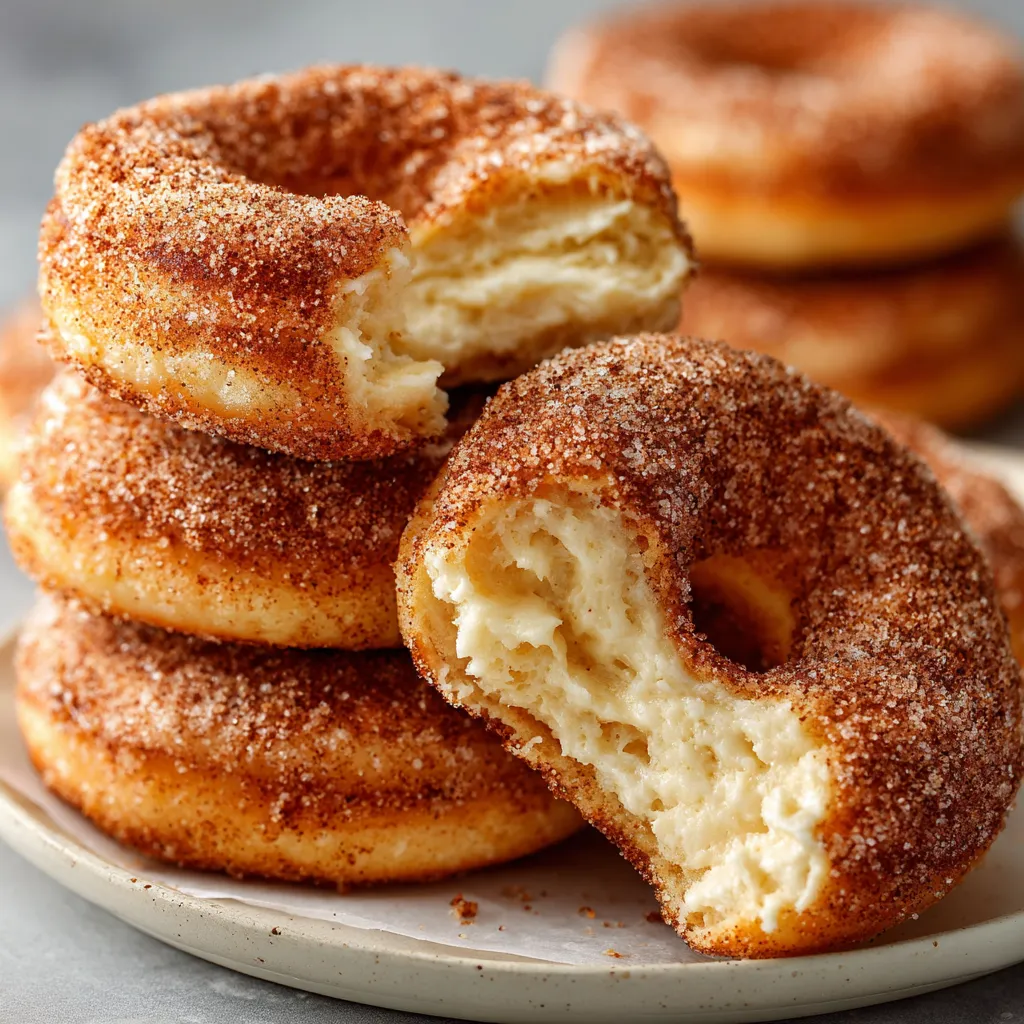 A stack of donuts with a bite taken out of one.