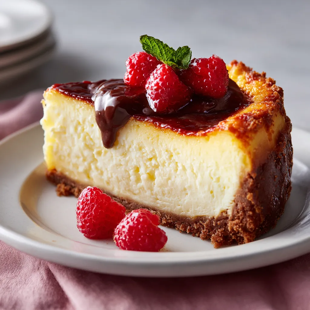 A slice of cheesecake with strawberries on top.