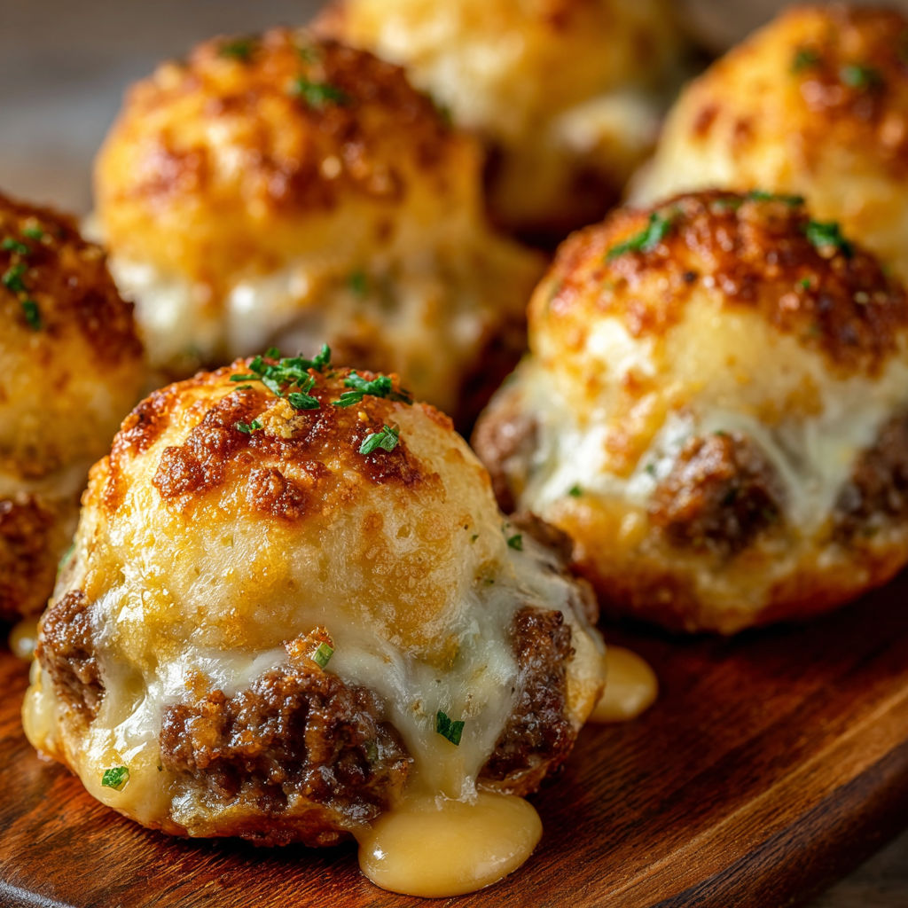 Garlic Parmesan Cheeseburger Bombs.