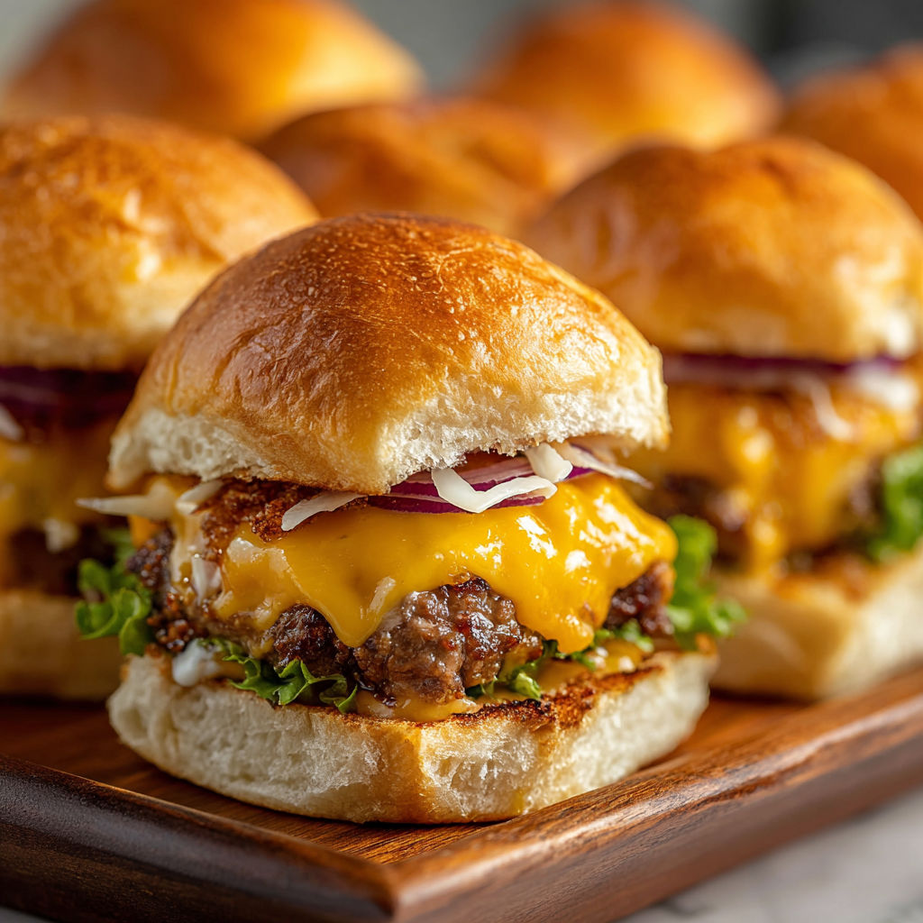 A plate of sandwiches with cheese and onions.