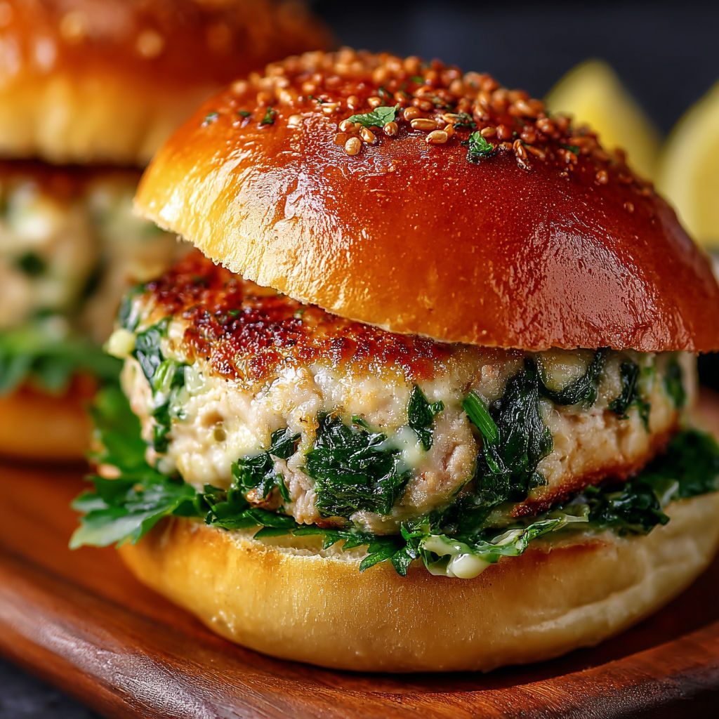 A burger with lettuce and a bun.