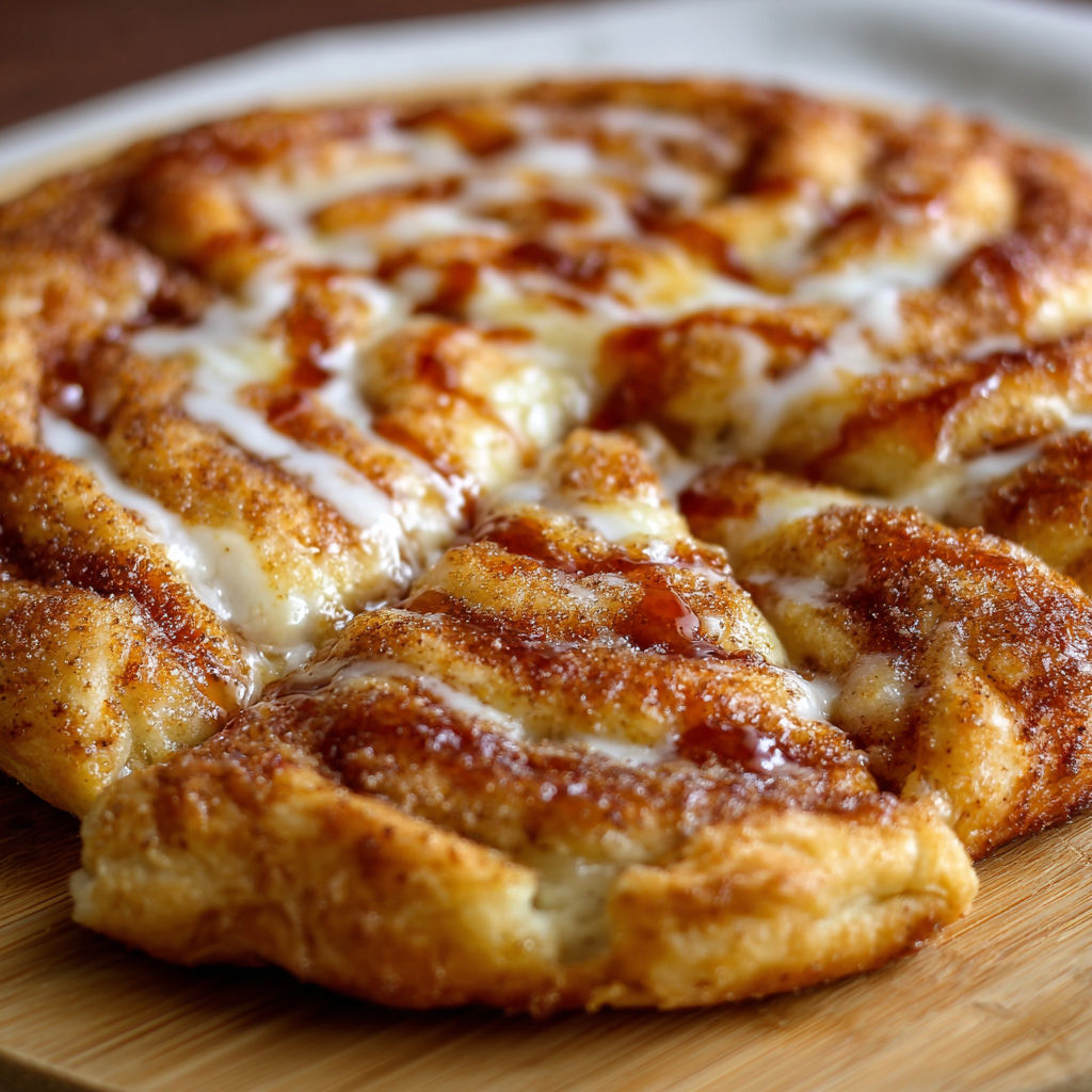 A slice of cinnamon roll with icing.