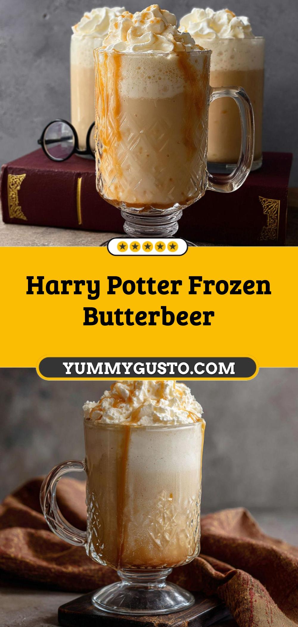 Frozen Butterbeer with Vanilla Ice Cream and Butterscotch - Yummy Gusto