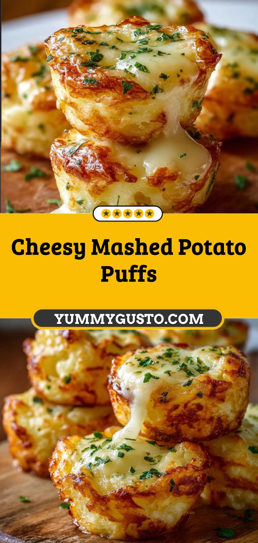 Homemade Cheesy Mashed Potato Puffs for Savory Snacking - Yummy Gusto