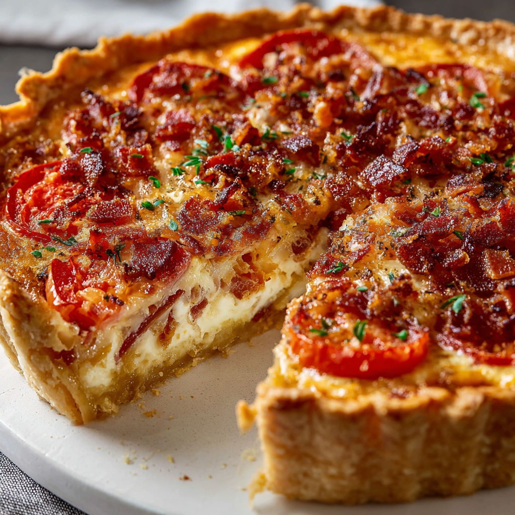 A slice of pizza with tomatoes and cheese.