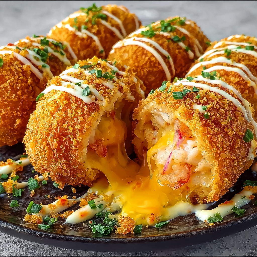 Shrimp and crab nacho corn dogs.