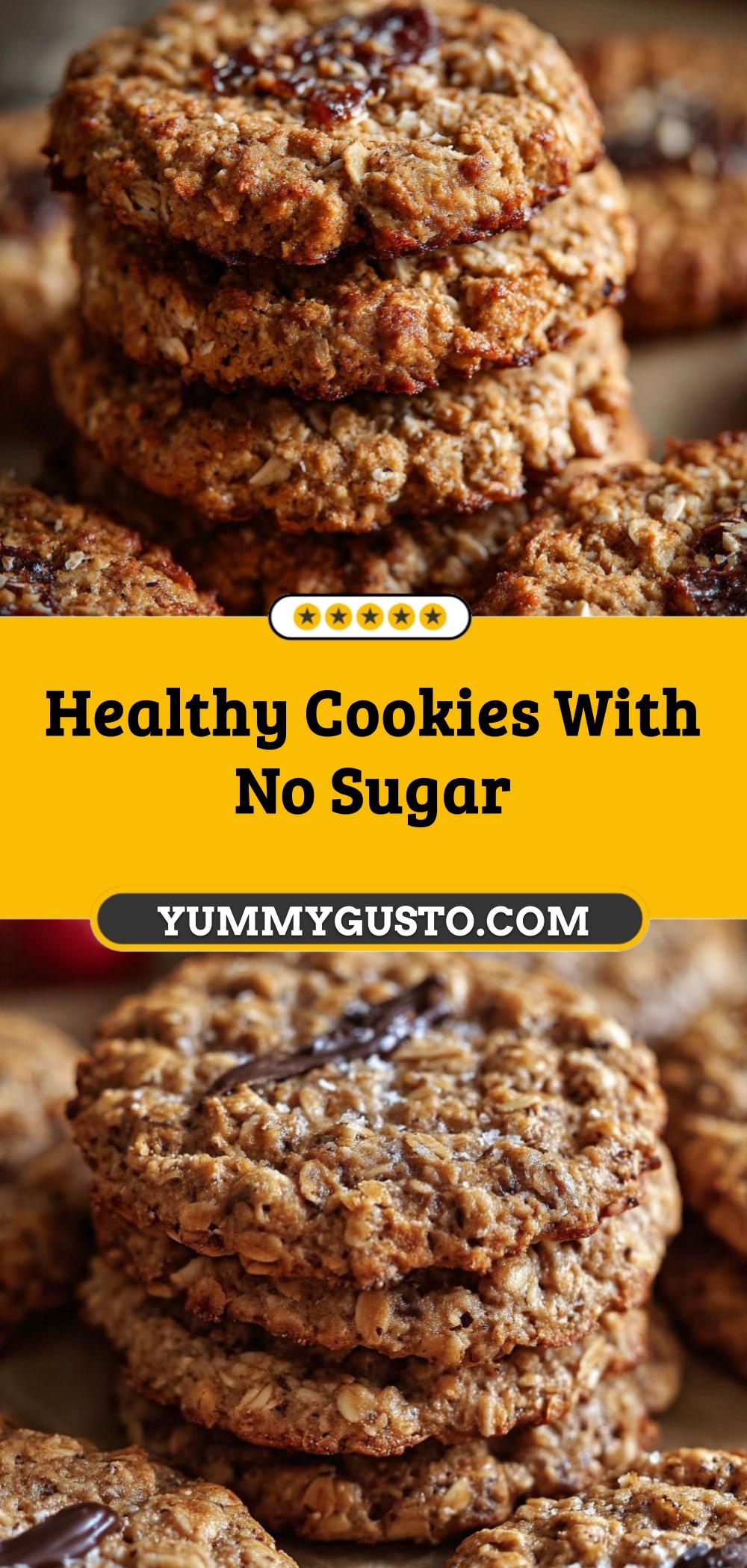 Sugar-Free Cookies with Oats, Banana, and Chocolate - Yummy Gusto