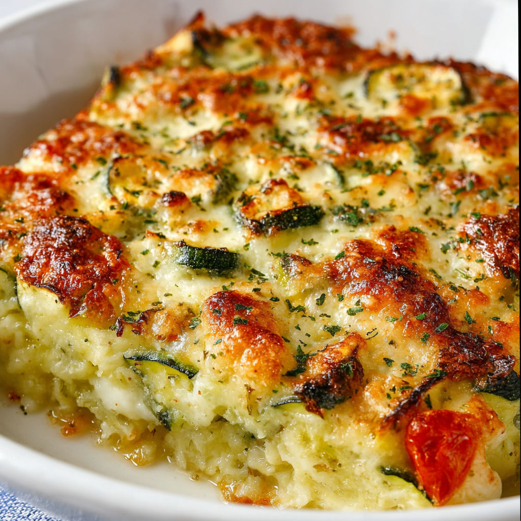 A dish with a green topping.