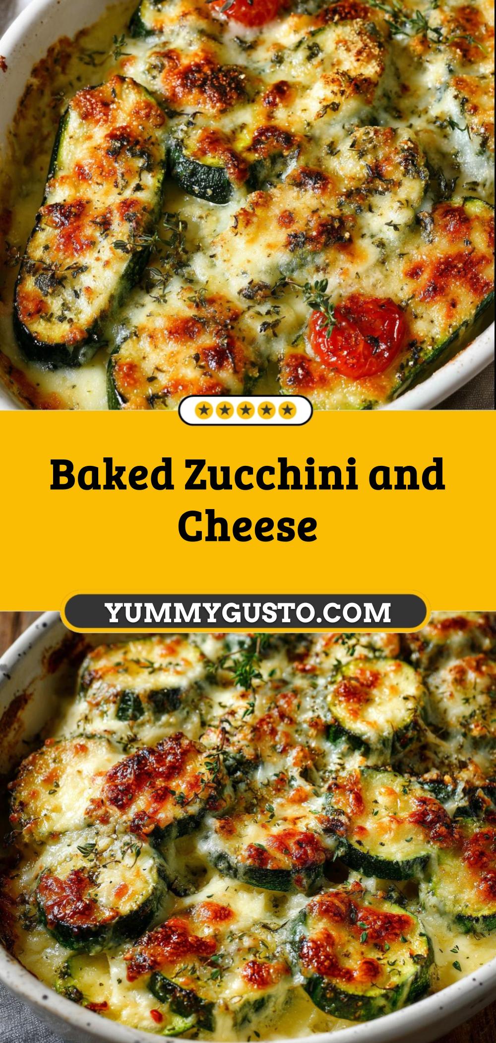 Baked Zucchini with Mozzarella and Fresh Herbs - Yummy Gusto