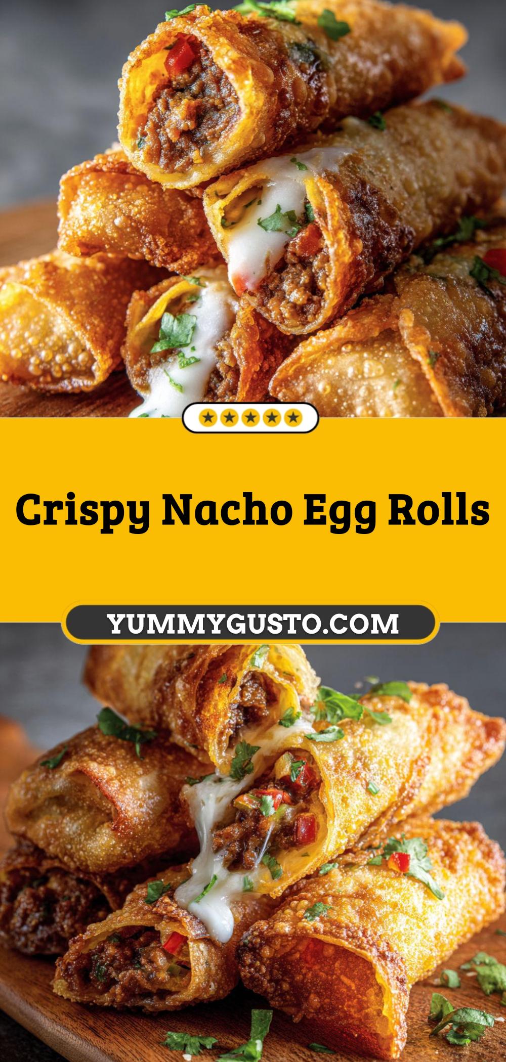Crispy Nacho Egg Rolls with Cheese & Doritos - Yummy Gusto