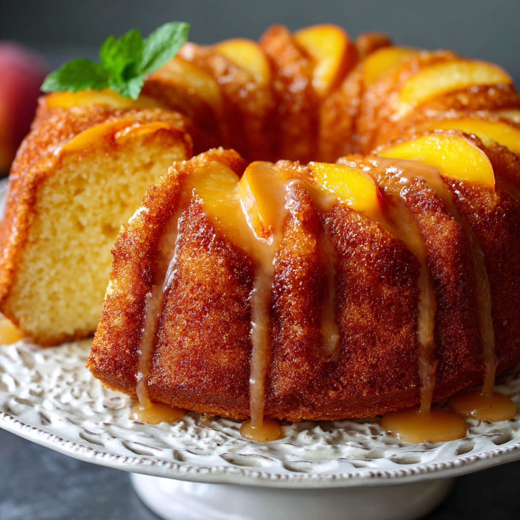 A cake with a yellow frosting and a green leaf on top.