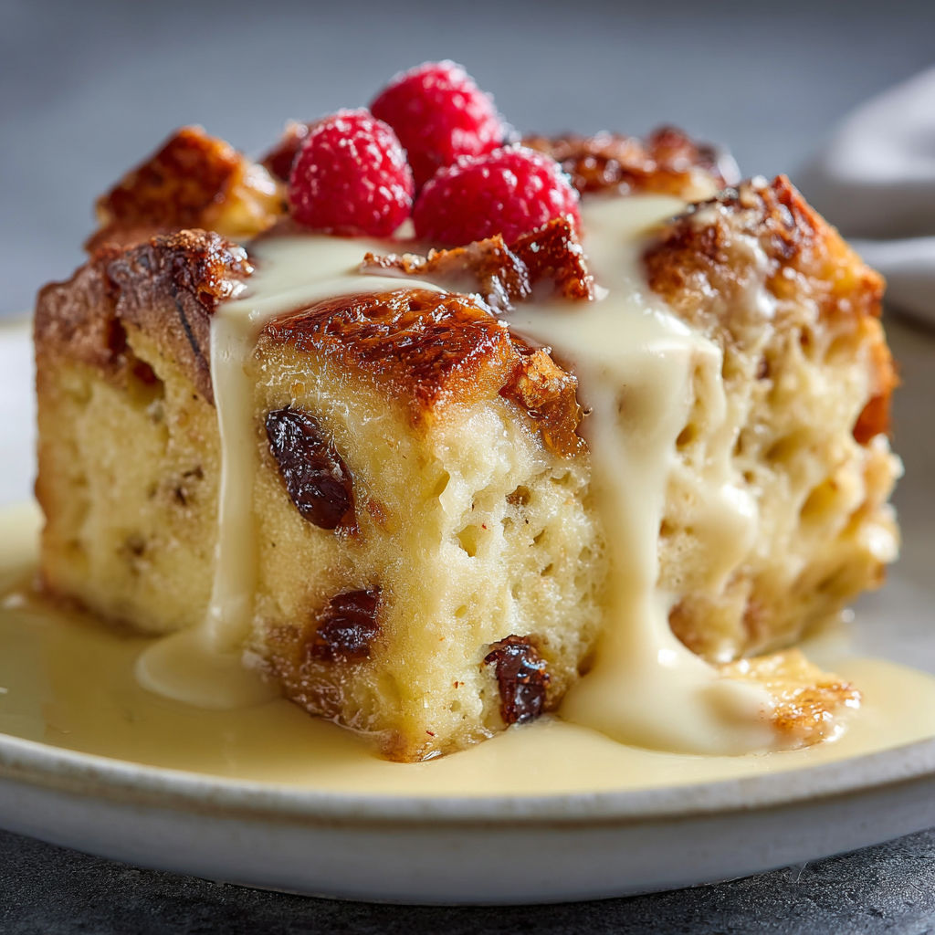 A slice of cake with raspberries on top.